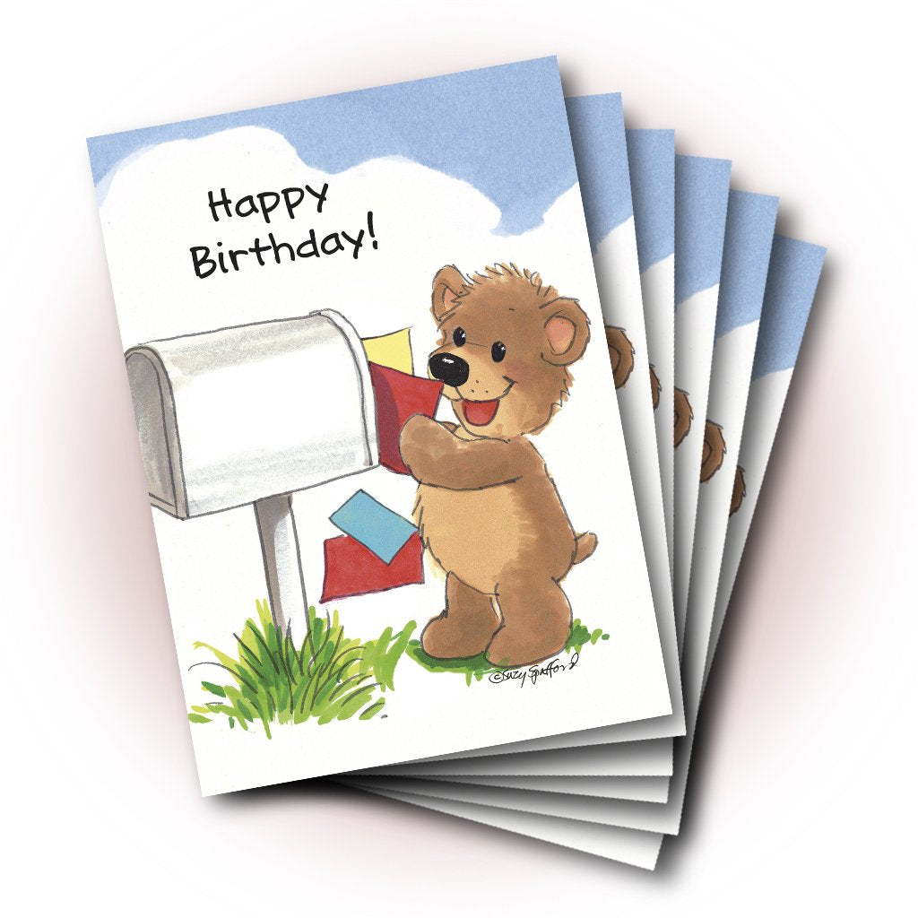 Homer Bear Mailbox Birthday Greeting Card