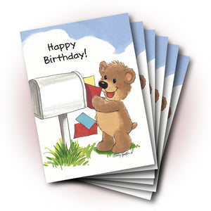 Homer Bear Mailbox Birthday Greeting Card