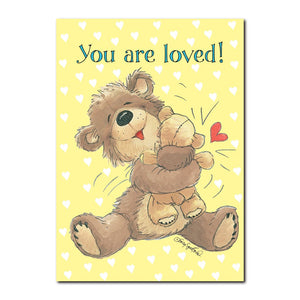 A good bear hug is always nice! Just like the one on this happy birthday greeting card from Suzy's Zoo.