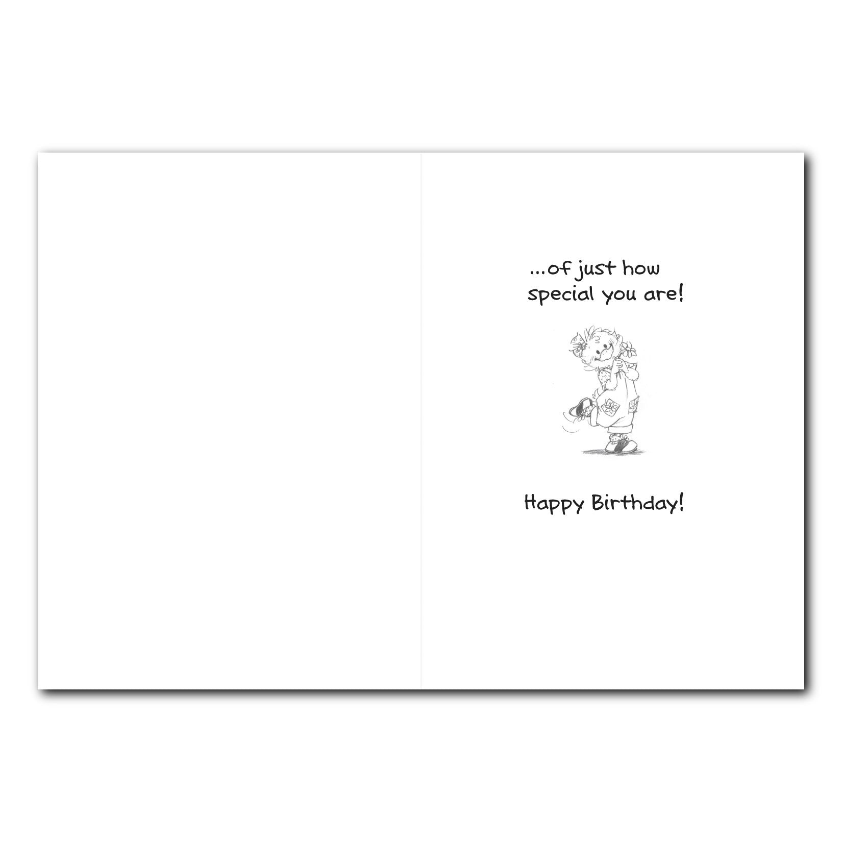 Suzy Red Overalls Birthday Greeting Card