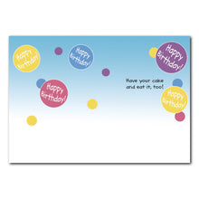 Corky Cake & Balloons Birthday Greeting Card