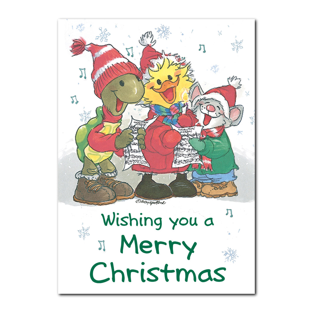 Merry Christmas Carolers Holiday Greeting Card