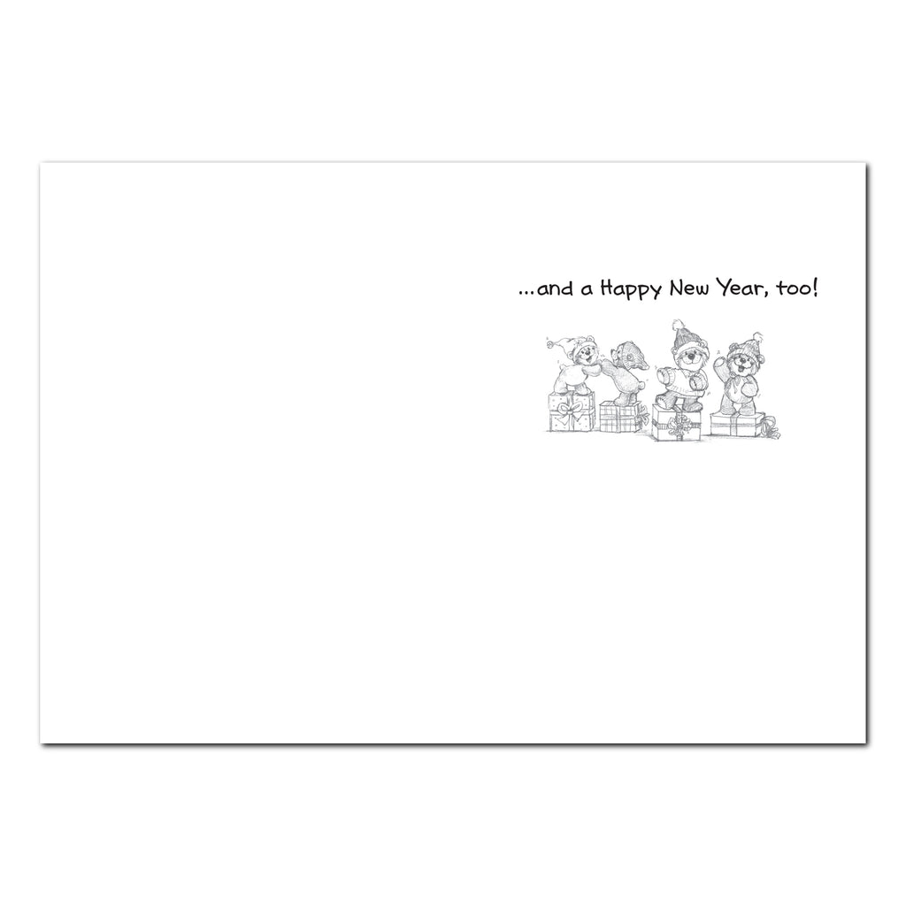 Teddy Bear Christmas Holiday Greeting Card
