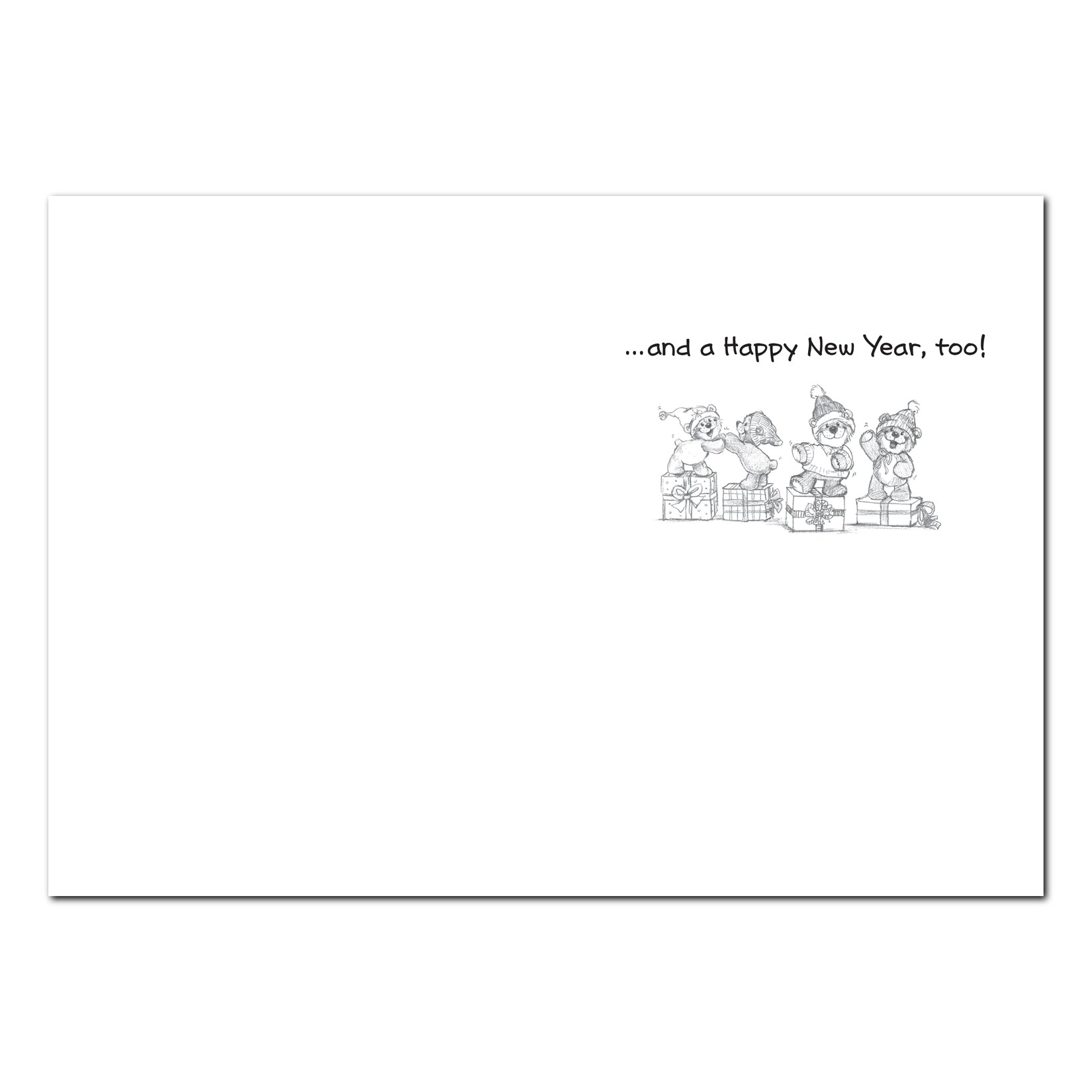 Teddy Bear Christmas Holiday Greeting Card