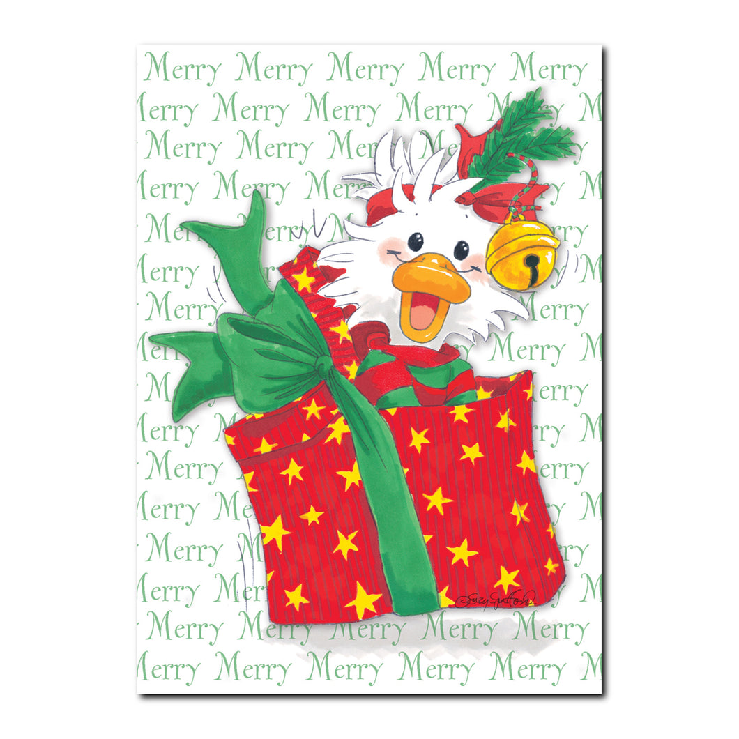 Jack-in-the-box-Quacker Holiday Greeting Card