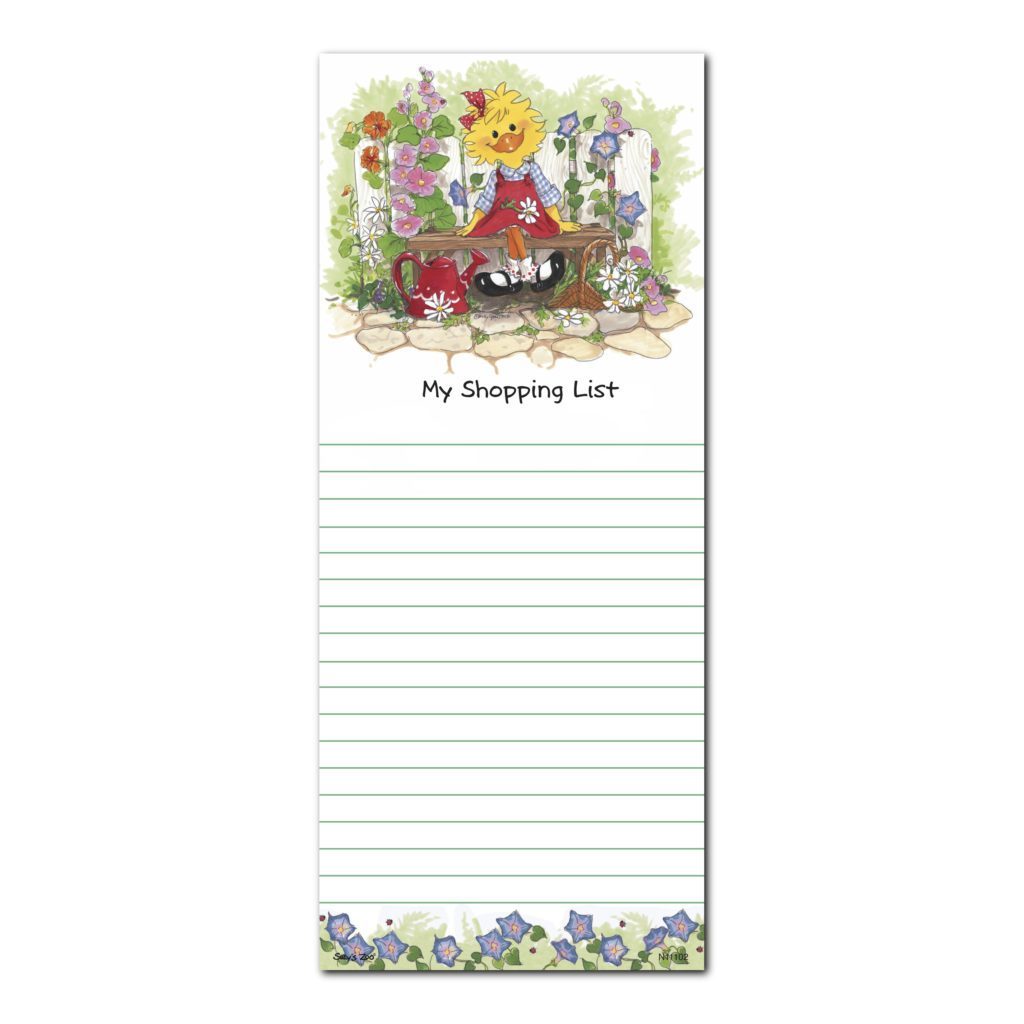Suzy's Zoo Note Pad, "Suzy Ducken's Shopping List" 11102