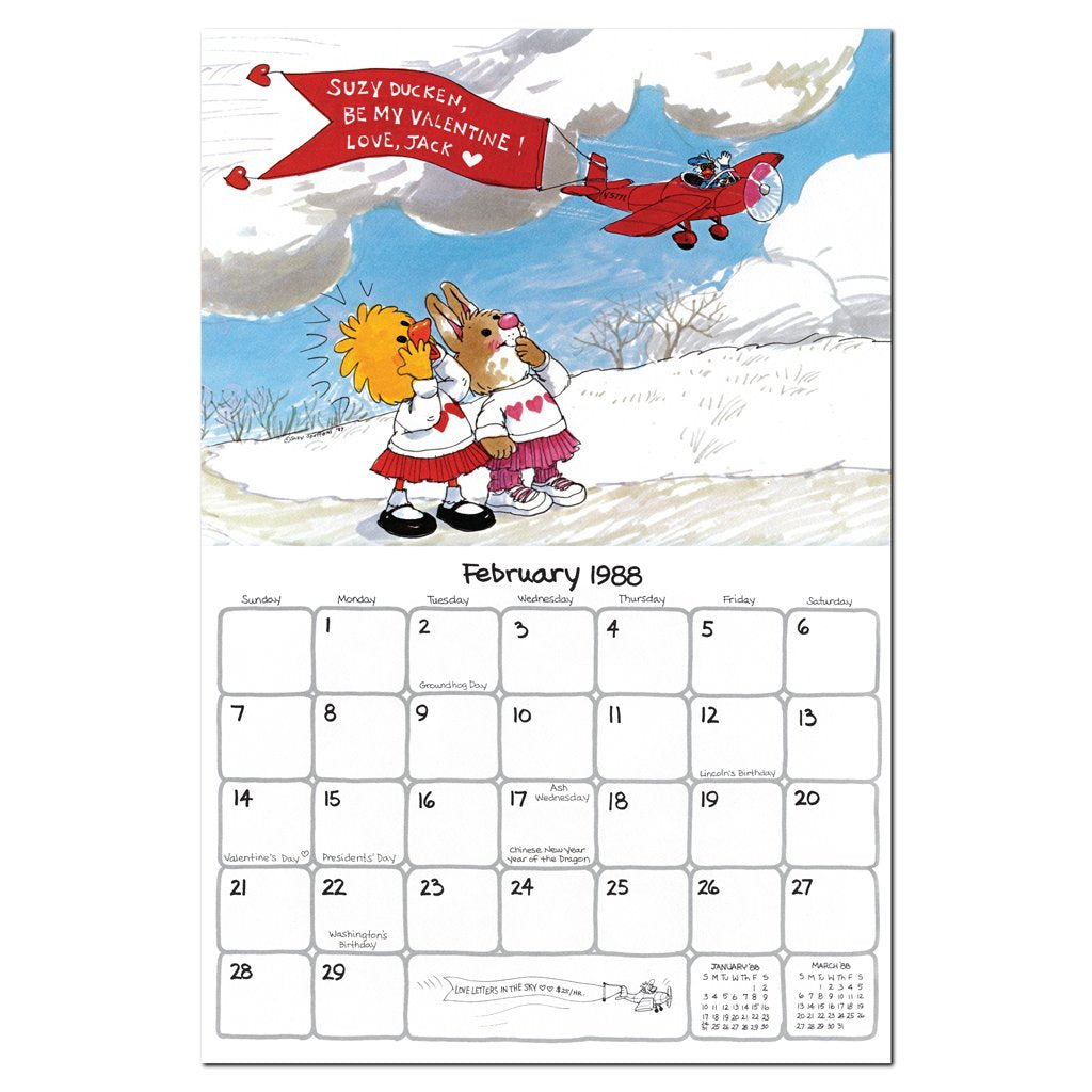 1988 Wall Calendar by Suzy's Zoo