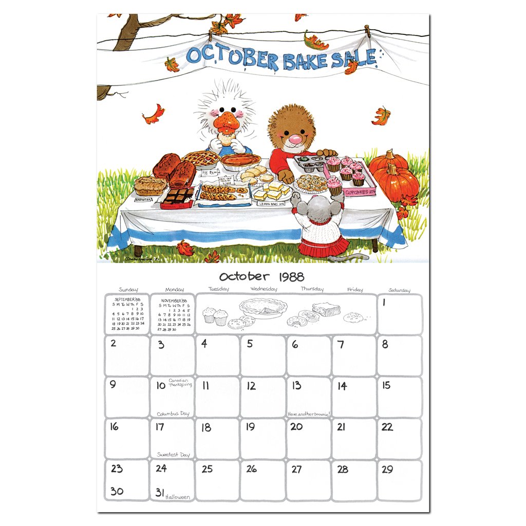 1988 Wall Calendar by Suzy's Zoo