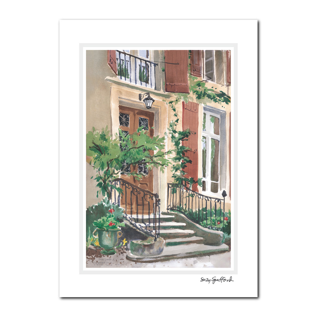 Rue de Larroque Plein Air Watercolor Note Cards