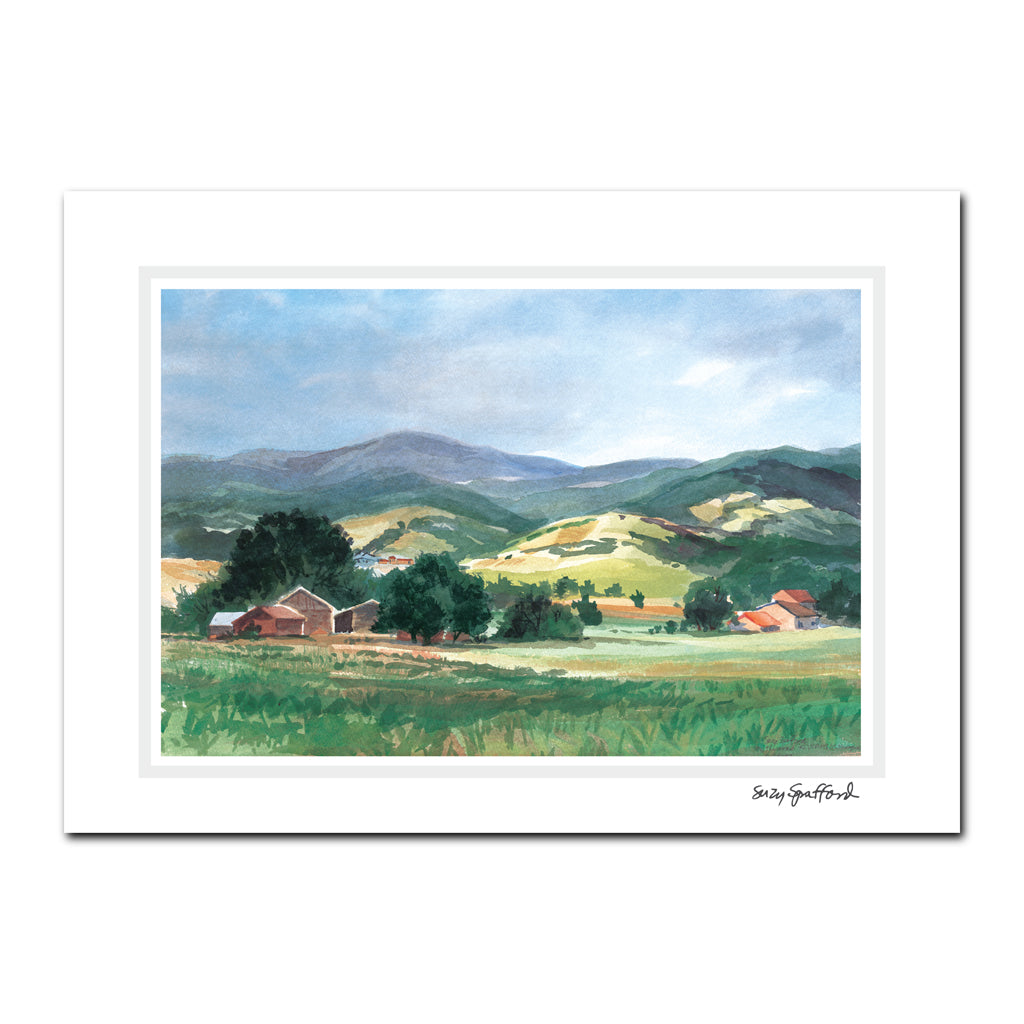 Rue de Larroque Plein Air Watercolor Note Cards