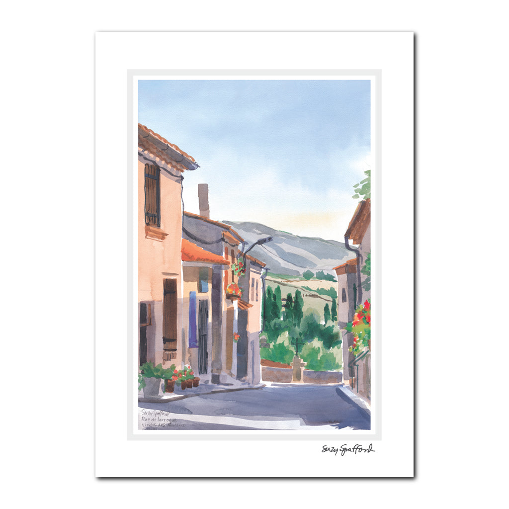 Rue de Larroque Plein Air Watercolor Note Cards