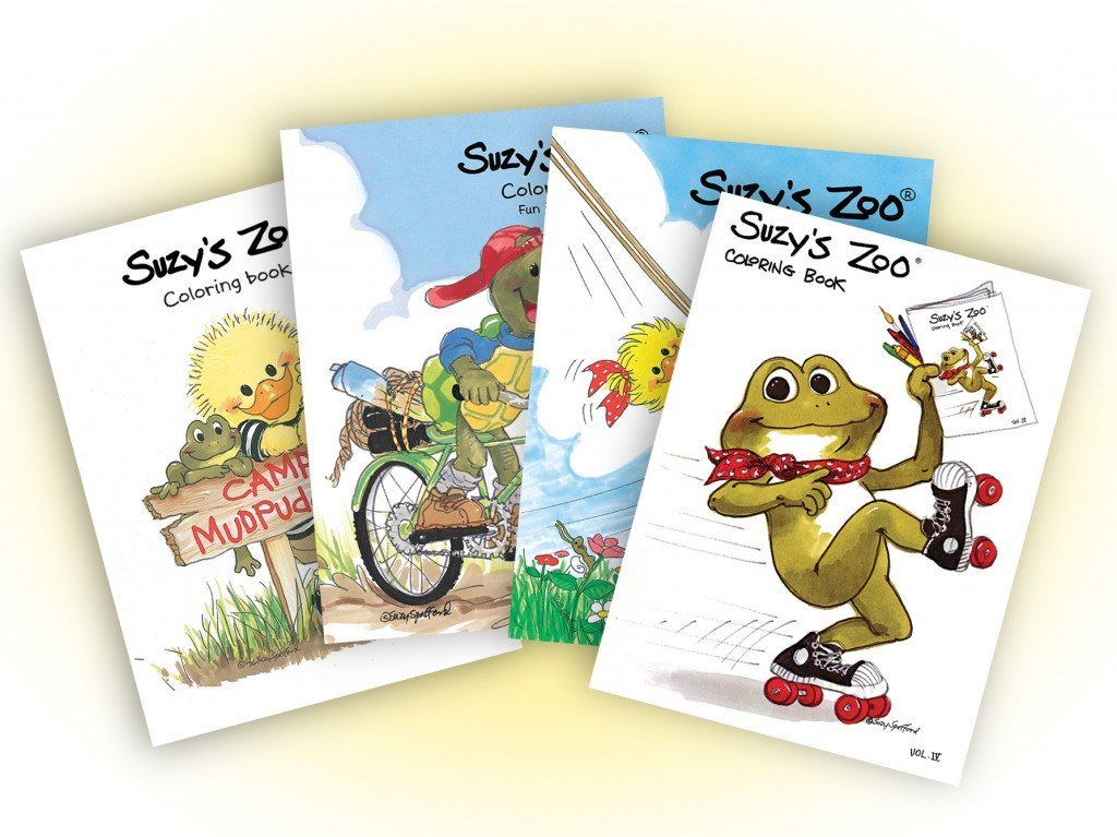 Suzy's Zoo Coloring Book Collection 4-Pack