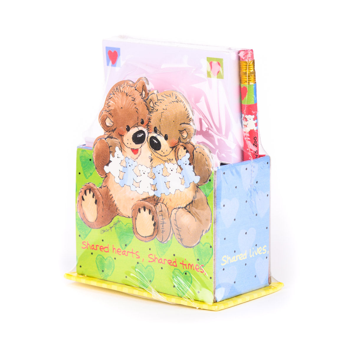 Desktop Notepad Set, Paper Chain Bears