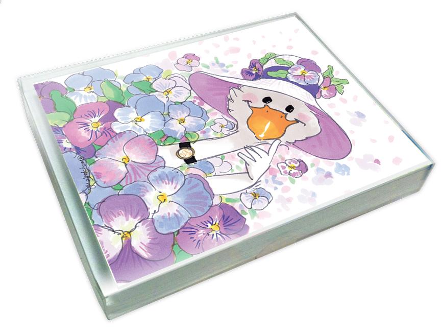 Gussie's Pansies Note Cards Set - 10873