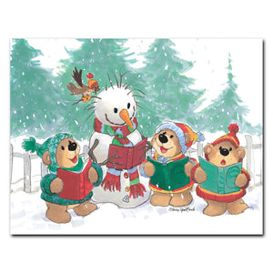 "Caroling Bears" Christmas Note Cards Set - 10892