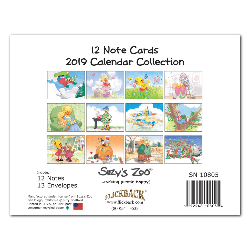 2019 Calendar Note Cards Set - 10805