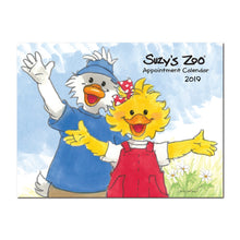 2019 Suzy's Zoo wall calendar is for appointments, birthdays, events, and holidays.