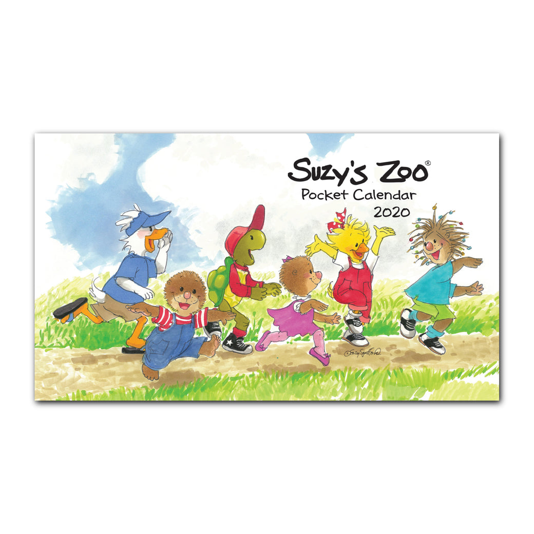 The 2020 Suzy's Zoo pocket calendar is a mini calendar for work or travel to keep important dates on hand.
