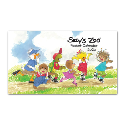 The 2020 Suzy's Zoo pocket calendar is a mini calendar for work or travel to keep important dates on hand.