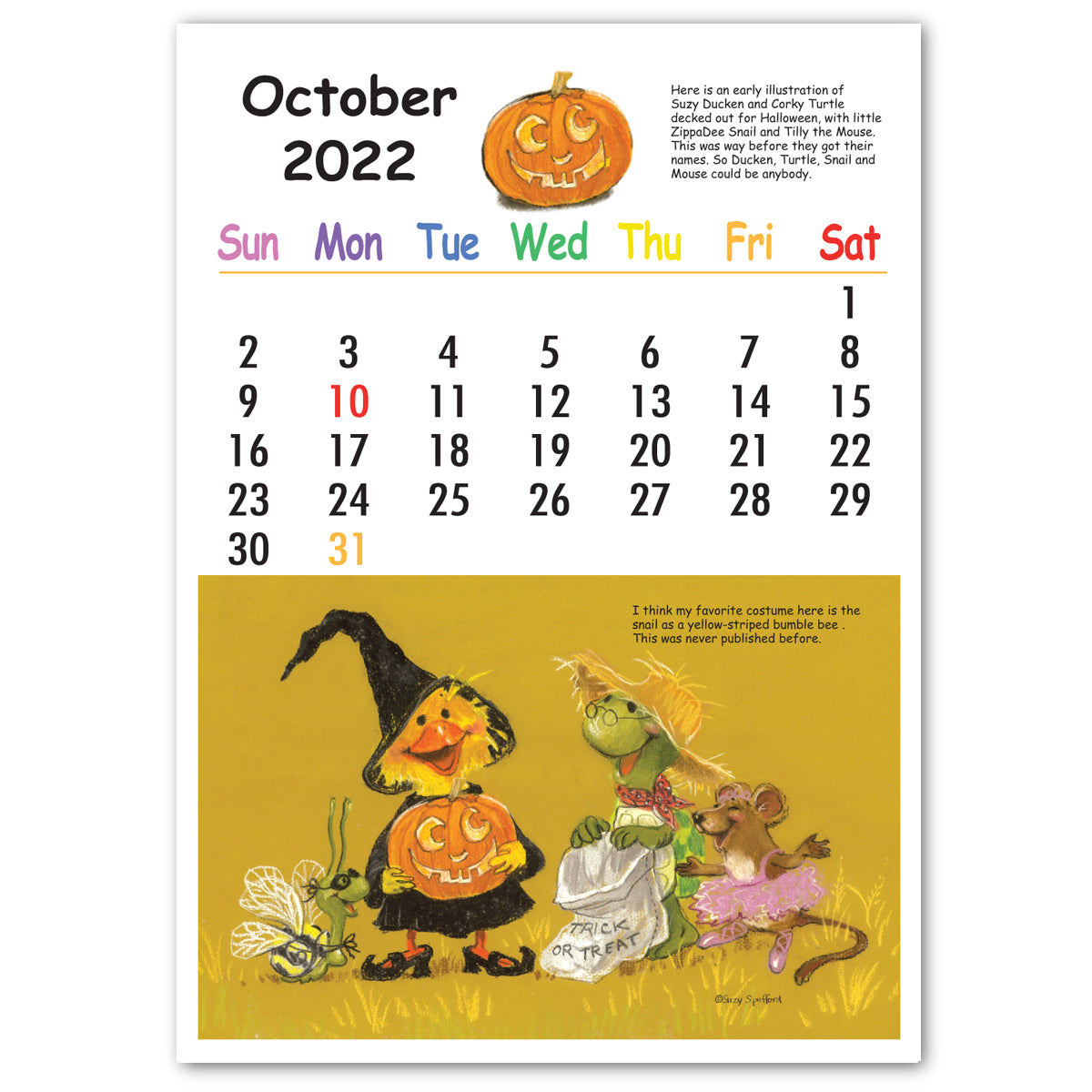 Suzy's Zoo 2022 Desktop Calendar